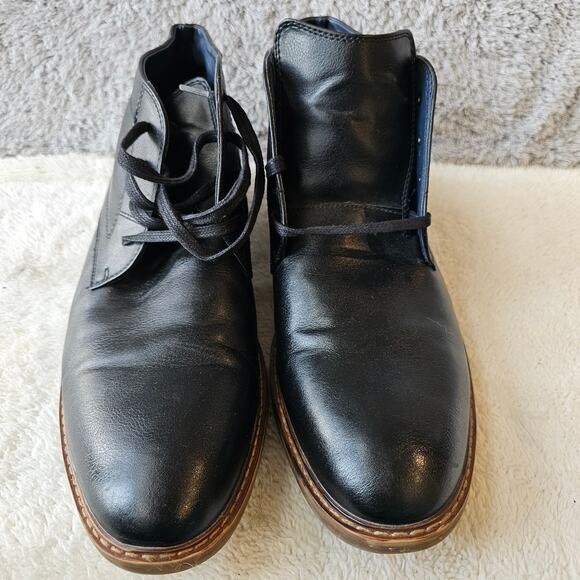 Restoration Men\'s Wayne Leather Lace Up Chukka Ankle Boot Shoes Size‎ 13 Black main image 3